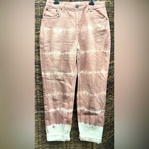 One Teaspoon Pink Tie-Dye Ankle Jeans-1982S High waisted balloon‎ denim jeans,28